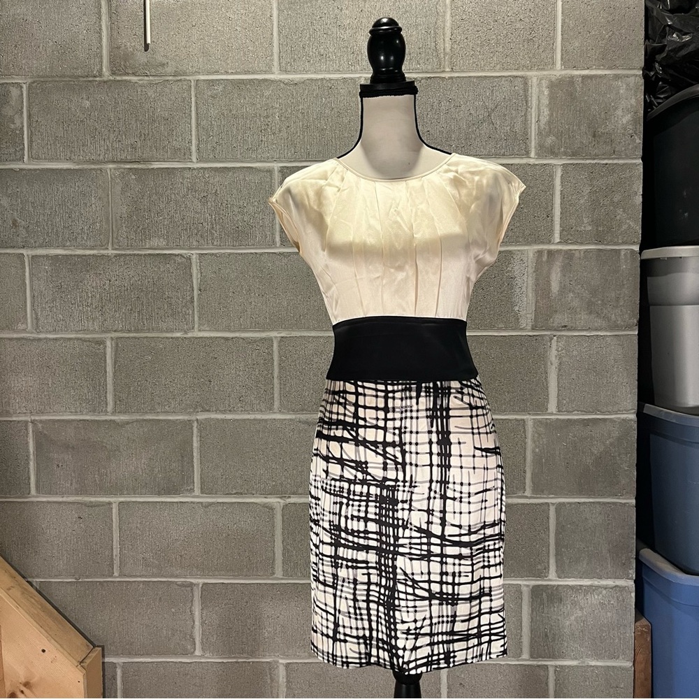 BCBGMaxAzria vintage midi silk dress.
